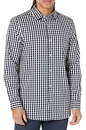 Amazon Uomo Camicie eleganti - Camicia Elegante Elasticizzata a Manica Lunga vestibilità Regolare Uomo, Bianco Percalle, XL