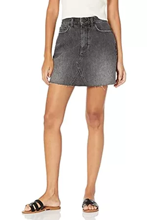 THE DROP Donna Minigonne - Minigonna da donna in jeans Arhaan, carbone sbiadito, 3XL Plus