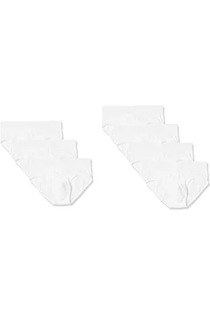 Amazon Uomo Mutande - Slip in Jersey di Cotone Uomo, Pacco da 7, Bianco, XL