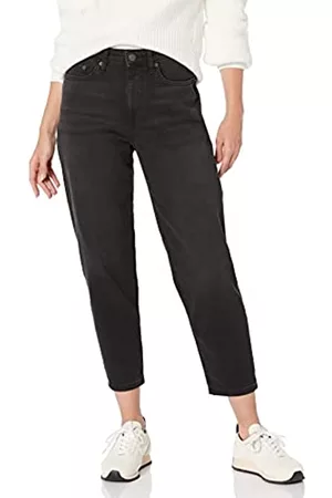Amazon Donna Jeans a zampa & bootcut - Jeans a Vita Alta Svasati alla Caviglia dalla vestibilità Comoda Donna, Nero Slavato, 54