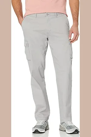 Amazon Pantaloni cargo elasticizzati dal taglio dritto (disponibili nelle taglie Big & Tall) Uomo, , 40W / 28L