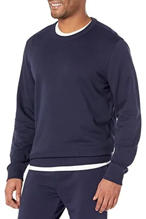 Amazon Felpa Girocollo Leggera in Spugna a Maniche Lunghe (Disponibile nelle Taglie Big & Tall) Uomo, , M