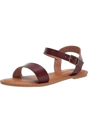 Amazon Sandali con Fibbia e Due Cinturini Donna, , 43 EU Larga