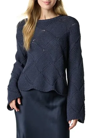 THE DROP Katia Basket Weave Cropped Sweater Maglione, , L