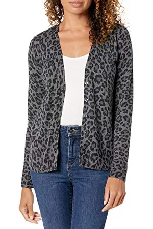 Amazon Cardigan Leggero Girocollo (Disponibile in Taglie Forti) Donna, , L