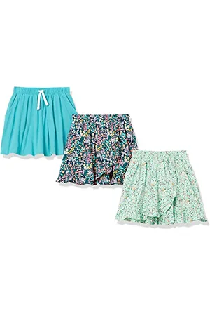 Amazon Gonne Pantalone in Maglia Bambine e Ragazze, Pacco da 3, , 6-7 Anni