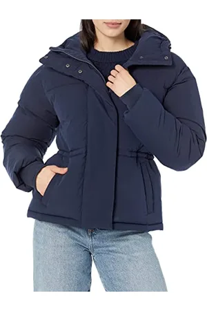 Amazon Piumino Corto con Cappuccio (Disponibile in Taglie Forti) Donna, , L
