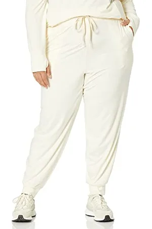 Amazon Pantaloni della Tuta Elasticizzati Tecnici Spazzolati (Taglie Forti Disponibili) Donna, , 4XL Plus