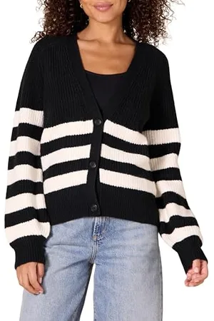 Amazon Cardigan Blouson a Coste Morbido al Tatto Donna, , XXL