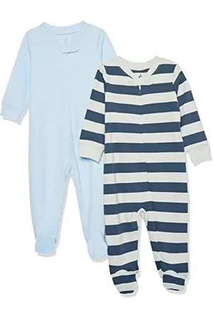 Amazon Pagliaccetto con Piedi in Cotone Biologico (precedentemente Amazon Aware) Unisex Bimbi, Pacco da 2, , Prematuro