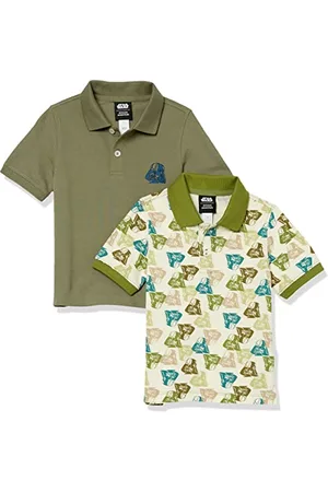 Amazon Disney | Marvel | Star Wars Polo in piqué a maniche corte Bambini e ragazzi, Pacco da 2, , 5 anni