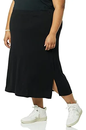 Amazon Gonna Media in Maglia con Elastico in Vita (Taglie Forti Disponibili) Donna, , XXL Plus