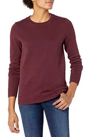 Amazon Maglione A Girocollo in 100% Cotone (Disponibile in Taglie Forti) Donna, , L