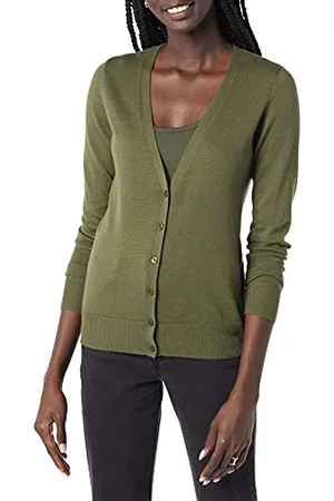 Amazon Cardigan Leggero Girocollo (Disponibile in Taglie Forti) Donna, , L