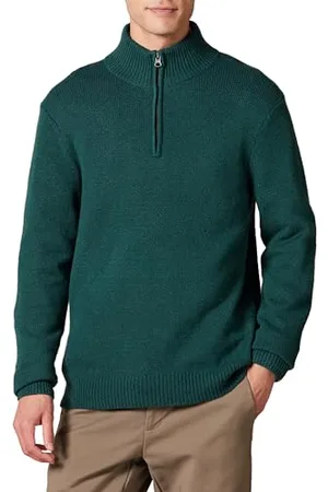 Amazon Maglione Morbido a Maniche Lunghe con Cerniera sul Collo Uomo, , XL
