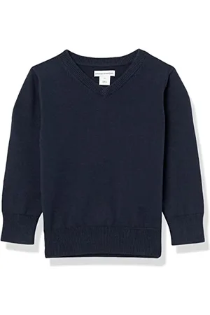 Amazon Maglione con Scollo a v in Cotone in Stile Uniforme Unisex Bambini e Ragazzi, , 2 Anni