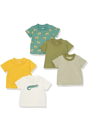 Amazon T-Shirt a Maniche Corte Unisex Bimbi, Pacco da 5, , Prematuro