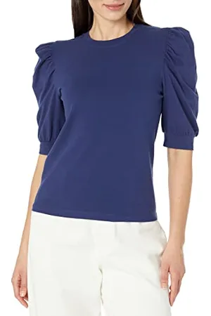 THE DROP Mariko Maglietta In Jersey Elasticizzato Con Maniche A Sbuffo E Girocollo da Donna, , S