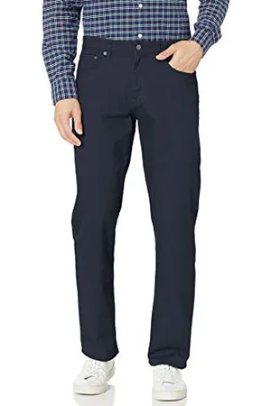 Amazon Pantaloni in Twill Elasticizzati con 5 Tasche con vestibilità Comoda Uomo, , 32W / 28L