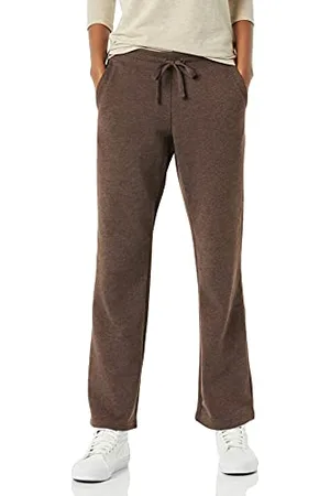 Amazon Pantaloni Sportivi in Pile a Gamba Dritta vestibilità Regular (Disponibili in Taglie Forti) Donna, , L