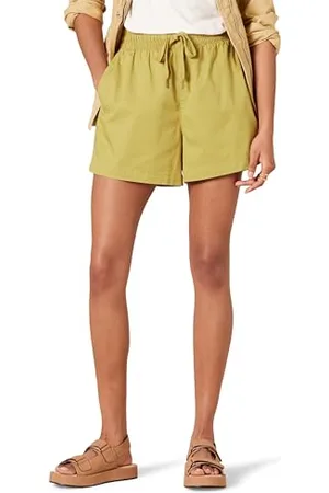 Amazon Pantaloncini Pull-on a Vita Media in Cotone Elasticizzato dalla vestibilità Comoda Donna, , M