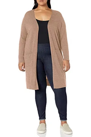 Amazon Cardigan Lungo Leggero (Taglie Forti Disponibili) Donna, , 5XL Plus