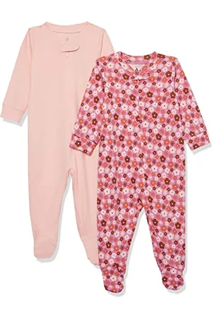 Amazon Pagliaccetto con piedi in cotone biologico (precedentemente Amazon Aware) Unisex Bimbi, Pacco da 2, , Prematuro