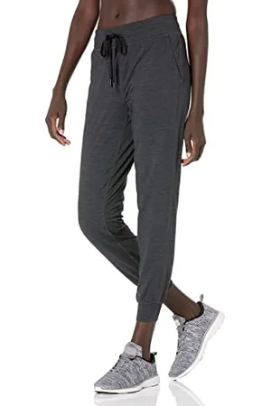 Amazon Pantaloni della Tuta Elasticizzati Tecnici Spazzolati (Taglie Forti Disponibili) Donna, , XS