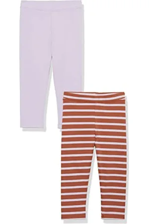 Amazon Leggings in Jersey di Cotone Elasticizzato Bambine e Ragazze, Pacco da 2, , 11-12 Anni
