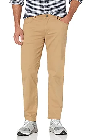 Amazon Pantaloni in Twill Elasticizzati con 5 Tasche con vestibilità Comoda Uomo, , 35W / 28L