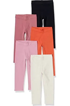 Amazon Leggings Bambine e Ragazze, Pacco da 5, , 11-12 Anni