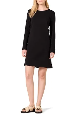 Amazon Abito Girocollo in Pile a Maniche Lunghe sopra Il Ginocchio Donna, , S