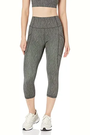 Amazon Leggings Capri Sportivi Modellanti per Allenamento a Vita Alta con Tasche (Disponibili in Taglie Forti) Donna, , XL Plus
