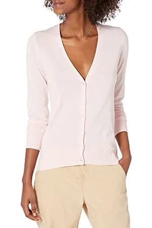 Amazon Cardigan Leggero Girocollo (Disponibile in Taglie Forti) Donna, , S