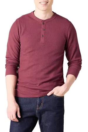Amazon Felpa con Collo Serafino a Nido D’Ape a Maniche Lunghe Slim Uomo, , S