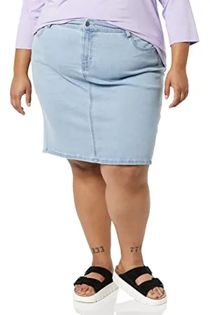Amazon Gonna Classica a 5 Tasche in Denim (Taglie Forti Disponibili) Donna, , 70 Plus