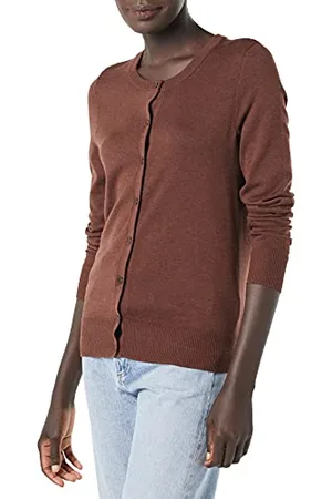 Amazon Cardigan Girocollo Leggero (Taglie Forti Disponibili) Donna, , L