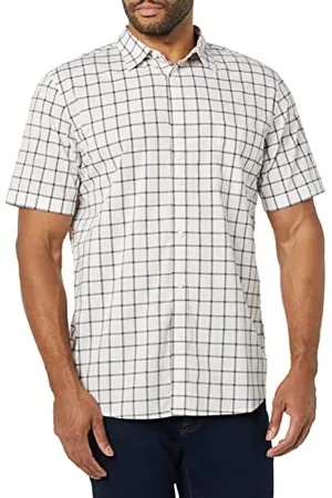 Amazon Camicia in Popeline a Maniche Corte Slim Uomo, , M
