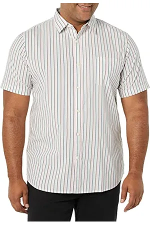 Amazon Camicia in Popeline a Maniche Corte Slim Uomo, , XXL