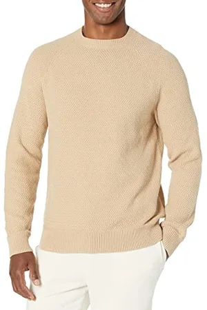 Amazon Maglione Girocollo in Cotone Testurizzato vestibilità Oversize Uomo, , 6XL Plus Tall