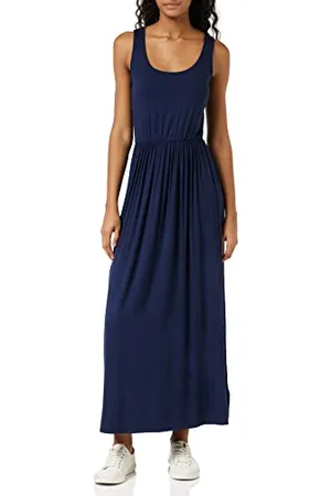 Amazon Maxi Abito a Canottiera con Vita Stretta (Taglie Forti Disponibili) Donna, , XL