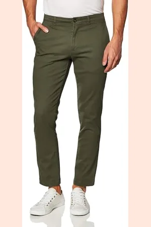 Amazon Pantaloni Chino Elasticizzati Casual vestibilità Classica Uomo, , 32W / 34L