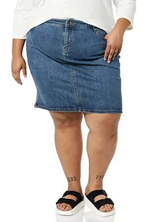 Amazon Gonna Classica a 5 Tasche in Denim (Taglie Forti Disponibili) Donna, , 52