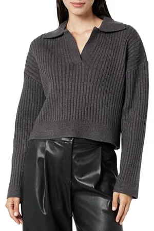 THE DROP Polo da Donna, Marcy, a Costine, , XXL Plus, Taglia Forte