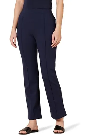 Amazon Pantaloni Ponte Pull-On alla Caviglia e a Vita Media Donna, , XS