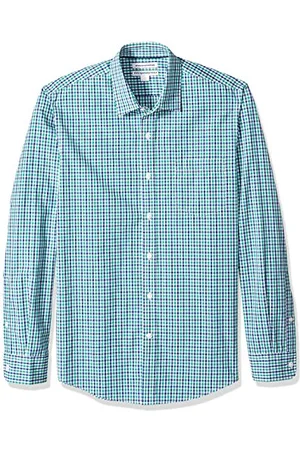 Amazon Camicia in Popeline a Maniche Lunghe Slim Uomo, , XXL