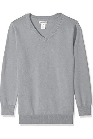 Amazon Maglione con Scollo a v in Cotone in Stile Uniforme Unisex Bambini e Ragazzi, , 2 Anni