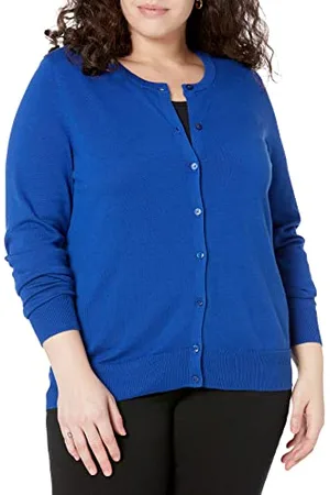 Amazon Cardigan Girocollo Leggero (Taglie Forti Disponibili) Donna, , S