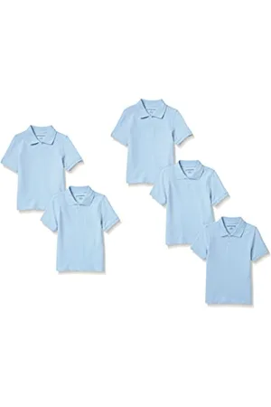 Amazon Polo in piqué a Maniche Corte Bambini e Ragazzi, Pacco da 5, , 9 Anni