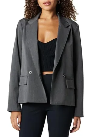 THE DROP Liza Relaxed Double-Breasted Blazer, , 3XL Plus